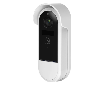 Kamera domowa DELTACO SMART H WiFi Doorbell camera IP65 weather proof white/silver SH-DB02